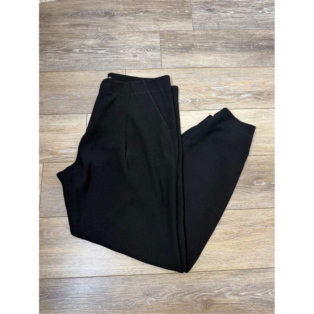 Vince Classic Black High-Waist Trousers Jogger Fit Sz 12